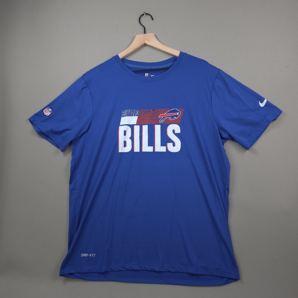 Nike Buffalo Bills Dri-Fit Tee Men's XL Royal Blue NFL Team Apparel Sideline Top